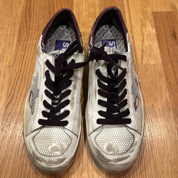 GOLDEN GOOSE STARDAN - EXCELLENT CONDITION- SIZE 37 -PURPLE AND WHITE - Picture 1 of 13